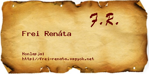 Frei Renáta névjegykártya