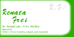 renata frei business card
